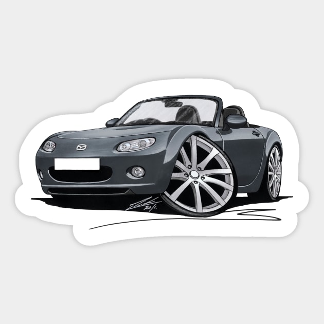 Mazda MX5 (Mk3) Grey Sticker by y30man5